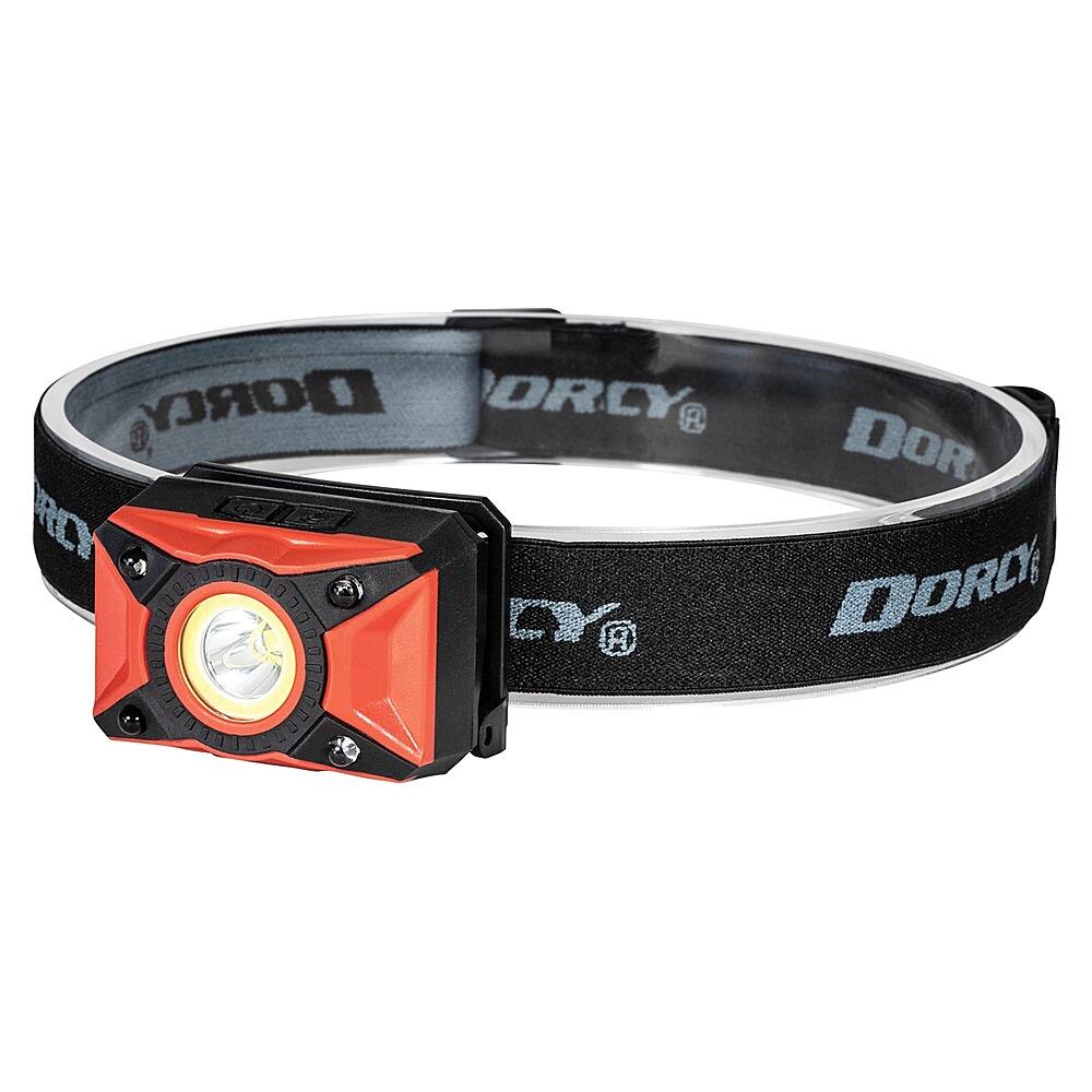 Angle. Dorcy - 650-Lumens LED USB Rechargeable Motion-Activated Headlamp - Red.