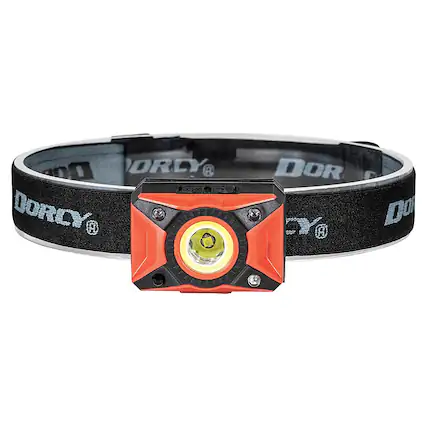 Front. Dorcy - 650-Lumens LED USB Rechargeable Motion-Activated Headlamp - Red.