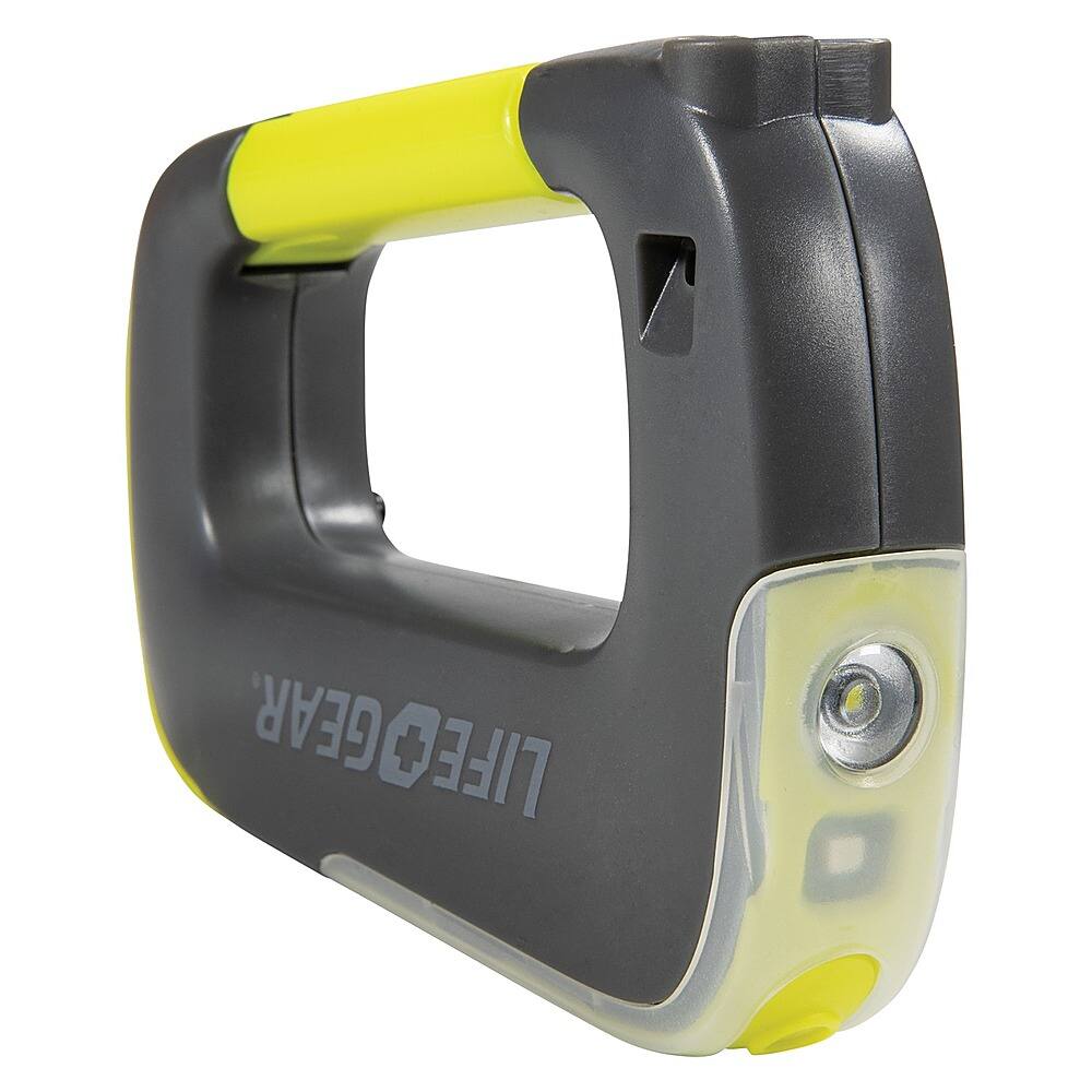 Left View: Life+Gear - 250-Lumen USB-Rechargeable Clip-Light Flashlight - Black