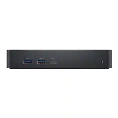 Front. Dell - D6000S USB-C or USB-A Universal Docking Station - Black.