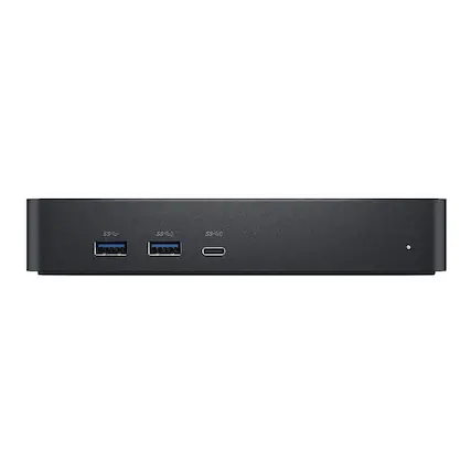 Front. Dell - D6000S USB-C or USB-A Universal Docking Station - Black.