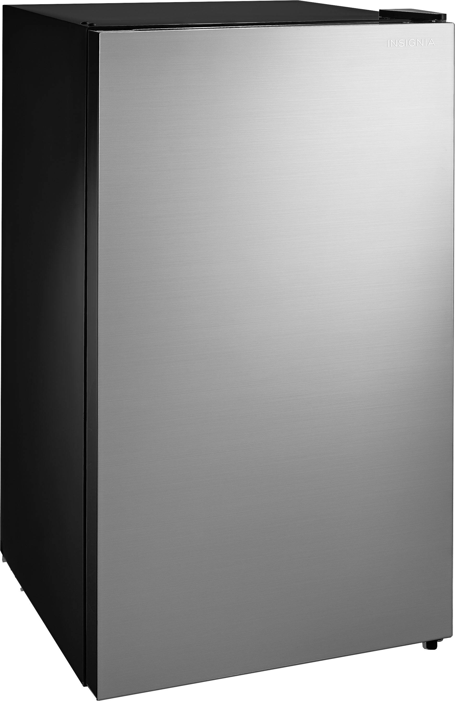 Alt View 13. Insignia™ - 4.4 Cu. Ft. Mini Fridge with Glass Door and ENERGY STAR Certification - Gray.