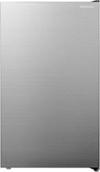 Insignia™ - 4.4 Cu. Ft. Mini Fridge with Glass Door - Graphite Silver - Front_Zoom