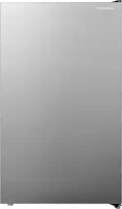 Front. Insignia™ - 4.4 Cu. Ft. Mini Fridge with Glass Door and ENERGY STAR Certification - Gray.