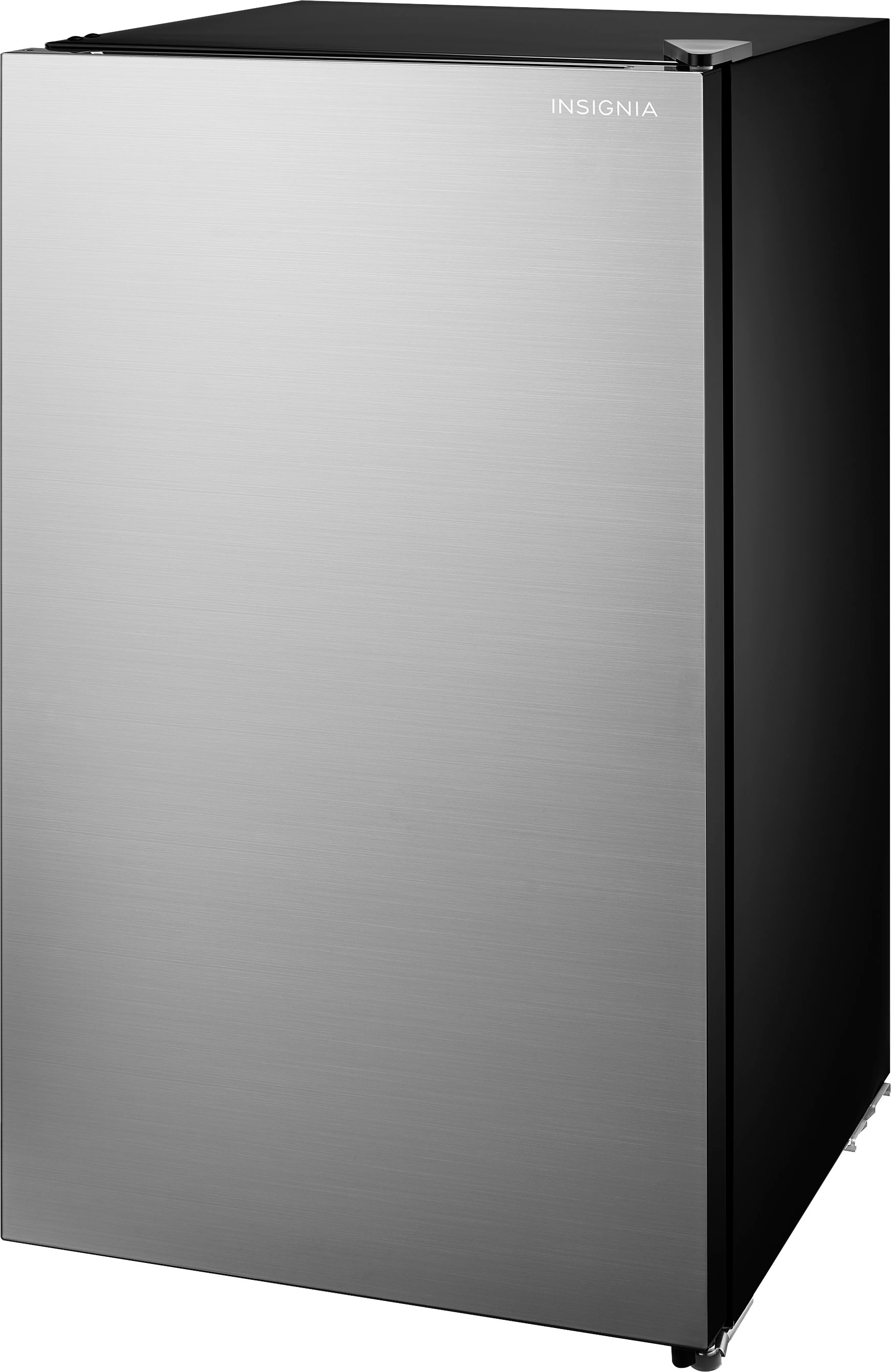 Left View: Whirlpool - 3.1 Cu. Ft. Mini Fridge With Dual Door True Freezer - Silver