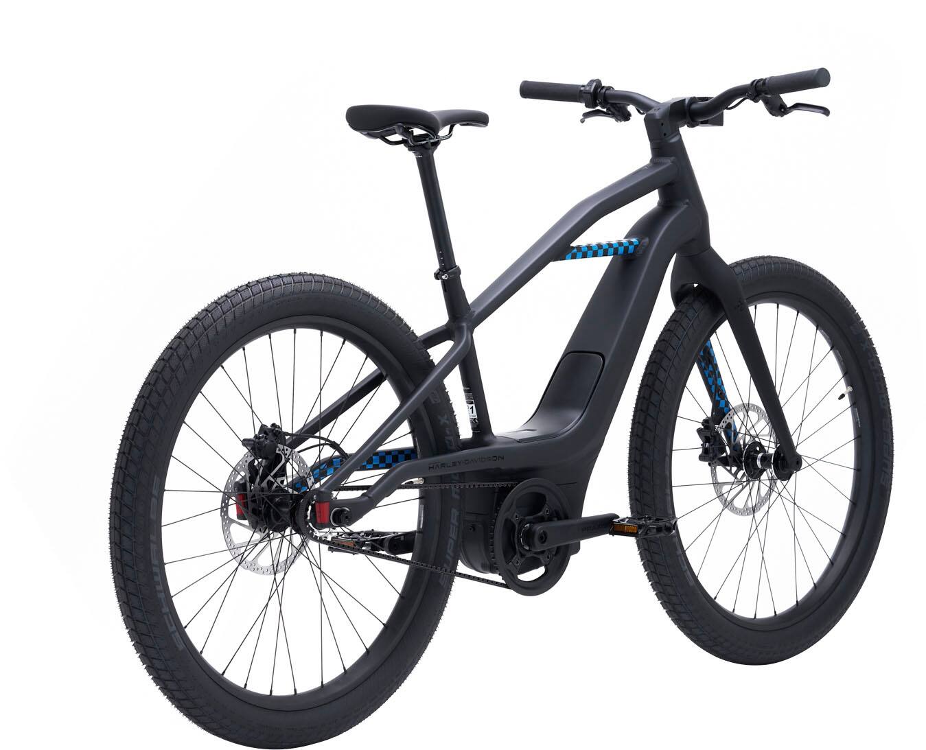 Angle View: Serial 1 - MOSH/CTY eBike,Small, w/up to 105mi Max Operating Range & 20mph Max Speed, Blue Checker - Blue