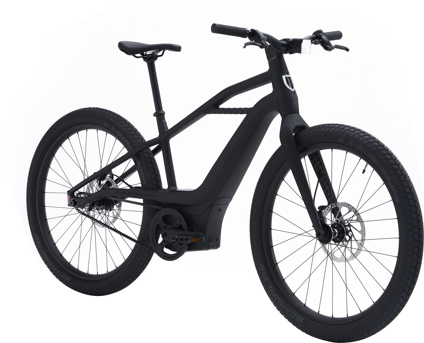 Left View: Serial 1 - MOSH/CTY eBike, w/up to 105mi Max Operating Range & 20mph Max Speed - Black