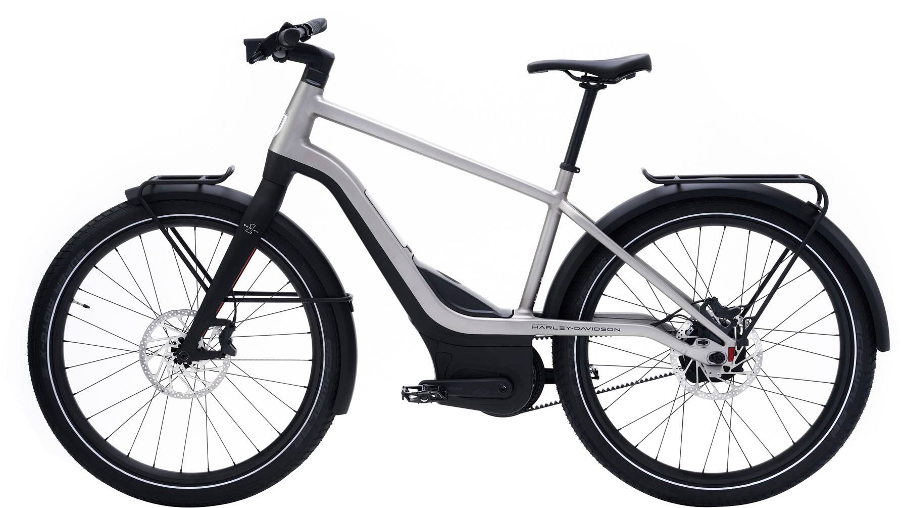 Angle View: Serial 1 - RUSH/CTY eBike,Medium, Black &Orange w/ up to 115mi Max Operating Range & 20mph Max Speed - Silver