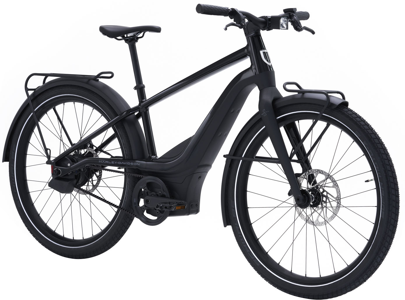 Left View: Serial 1 - RUSH/CTY eBike, w/ up to 115mi Max Operating Range & 20mph Max Speed - Black