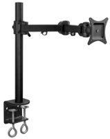Mount-It! - Single Arm Desk Mount for Monitor - Black - Front_Zoom