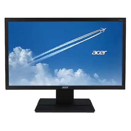 Front. Acer - 19.5" LCD HD+ Monitor (HDMI, VGA) - Black.