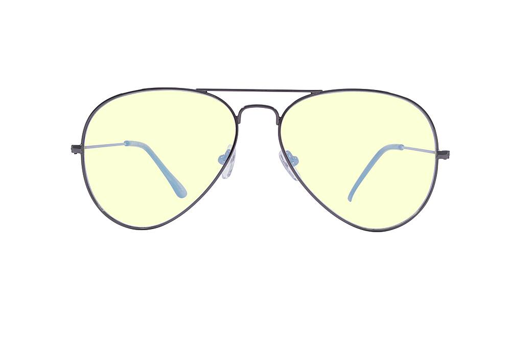 Front. Kreedom - TAKE OFF; 45% Blue Light Filtration, Anti-Fog Coating, Anti-Reflective Mirror, Comfort-LITE Frame, Lifetime Warranty - Gloss Gunmetal + Smoke Temple Tips.