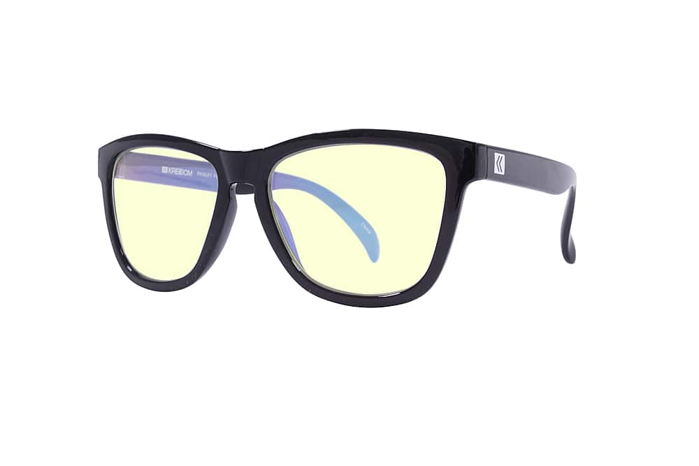 Angle View: Kreedom - PAISLEY; 45% Blue Light Filtration, Anti-Fog Coating, Anti-Reflective Mirror, Comfort-LITE Frame, Lifetime Warranty - Gloss Black