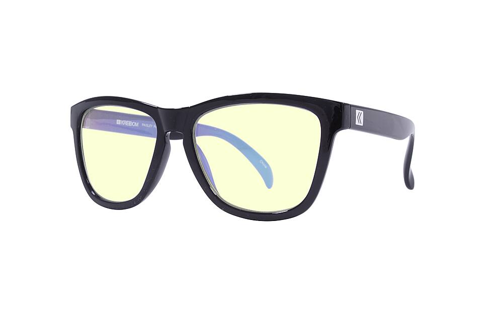 Angle. Kreedom - PAISLEY; 45% Blue Light Filtration, Anti-Fog Coating, Anti-Reflective Mirror, Comfort-LITE Frame, Lifetime Warranty - Gloss Black.