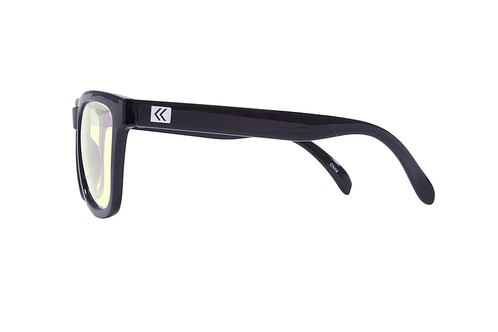 Left View: Kreedom - PAISLEY; 45% Blue Light Filtration, Anti-Fog Coating, Anti-Reflective Mirror, Comfort-LITE Frame, Lifetime Warranty - Gloss Black