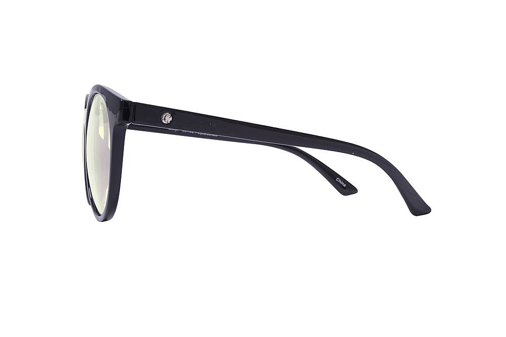 Left View: Crusheyes - LOTUS; 45% Blue Light Filtration, Anti-Fog Coating, Anti-Reflective Mirror, Comfort-LITE Frame, Lifetime Warranty - Gloss Black