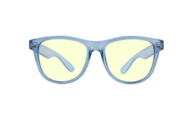 Crusheyes - REVERB; 45% Blue Light Filtration, Anti-Fog Coating, Anti-Reflective Mirror, Comfort-LITE Frame, Lifetime Warranty - Gloss Crystal Blue - Front_Zoom