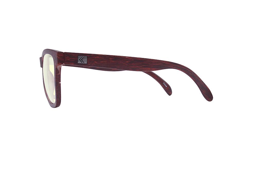 Left View: Kreedom - PAISLEY; 45% Blue Light Filtration, Anti-Fog Coating, Anti-Reflective Mirror, Comfort-LITE Frame, Lifetime Warranty - Matte Wood Print