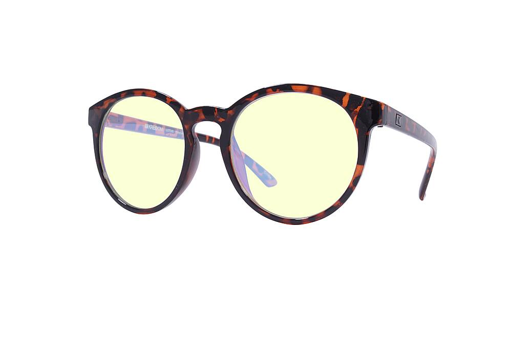 Angle. Kreedom - LOTUS; 45% Blue Light Filtration, Anti-Fog Coating, Anti-Reflective Mirror, Comfort-LITE Frame, Lifetime Warranty - Gloss Dark Brown Demi.