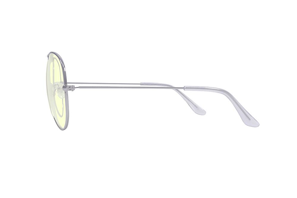 Left. Kreedom - TAKE OFF; 45% Blue Light Filtration, Anti-Fog Coating, Anti-Reflective Mirror, Comfort-LITE Frame, Lifetime Warranty - Gloss Silver + Clear Temple Tips.