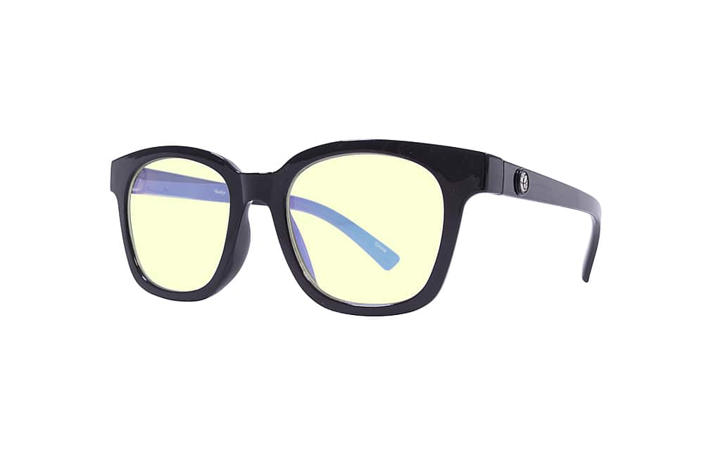 Angle View: Crusheyes - PANACHE; 45% Blue Light Filtration, Anti-Fog Coating, Anti-Reflective Mirror, Comfort-LITE Frame, Lifetime Warranty - Gloss Black