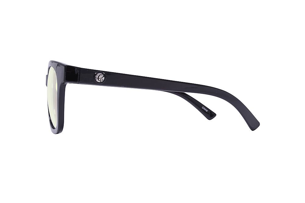 Left. Crusheyes - PANACHE; 45% Blue Light Filtration, Anti-Fog Coating, Anti-Reflective Mirror, Comfort-LITE Frame, Lifetime Warranty - Gloss Black.