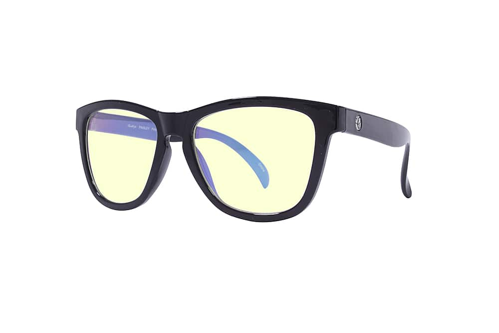 Angle View: Crusheyes - PAISLEY; 45% Blue Light Filtration, Anti-Fog Coating, Anti-Reflective Mirror, Comfort-LITE Frame, Lifetime Warranty - Gloss Black