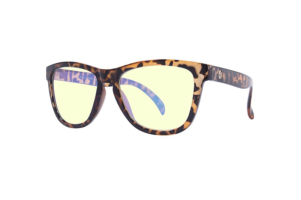 Angle. Crusheyes - PAISLEY; 45% Blue Light Filtration, Anti-Fog Coating, Anti-Reflective Mirror, Comfort-LITE Frame, Lifetime Warranty - Gloss Brown Demi.