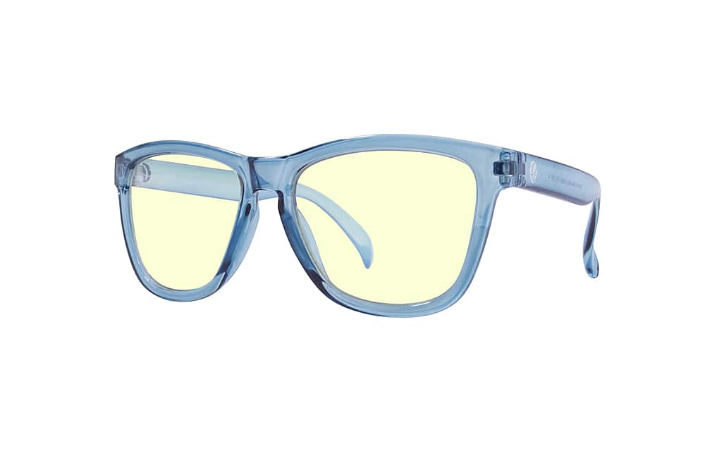 Angle View: Crusheyes - PAISLEY; 45% Blue Light Filtration, Anti-Fog Coating, Anti-Reflective Mirror, Comfort-LITE Frame, Lifetime Warranty - Gloss Crystal Blue