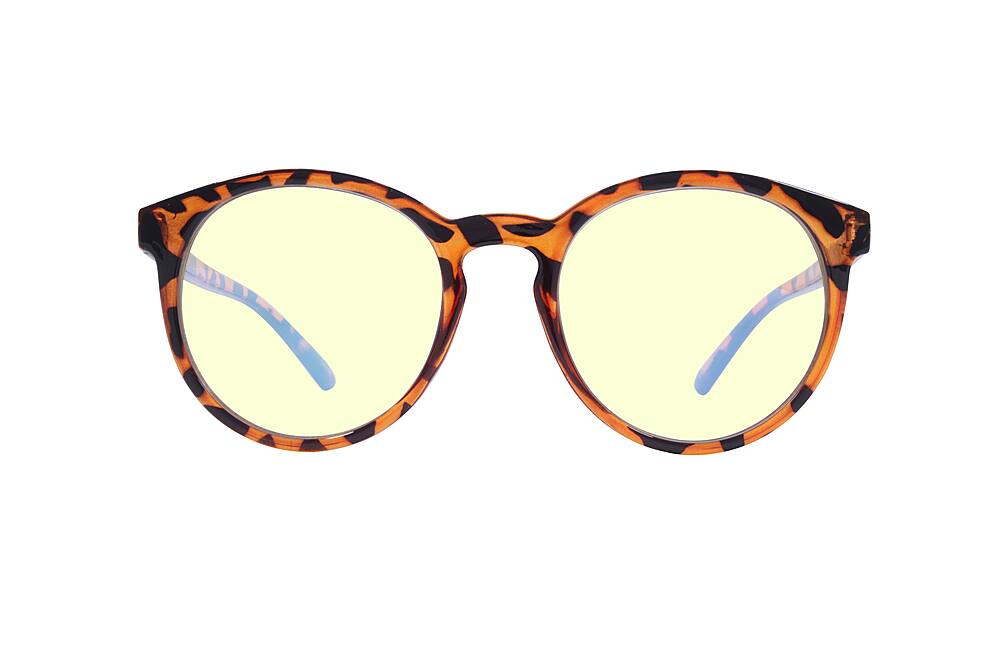 Front. Crusheyes - LOTUS; 45% Blue Light Filtration, Anti-Fog Coating, Anti-Reflective Mirror, Comfort-LITE Frame, Lifetime Warranty - Gloss Brown Demi.