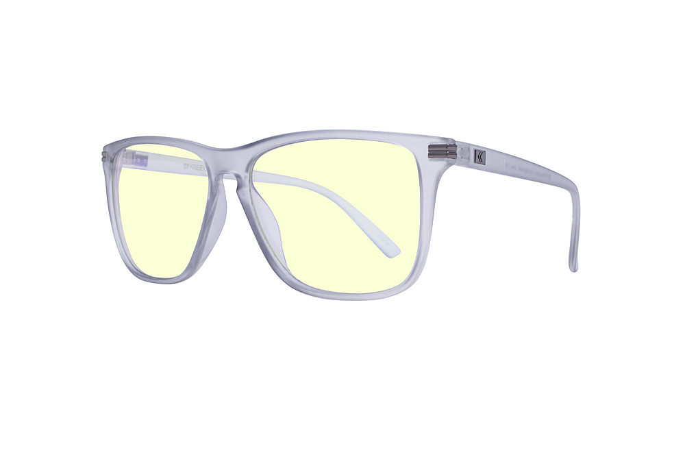 Angle View: Kreedom - ZION; 45% Blue Light Filtration, Anti-Fog Coating, Anti-Reflective Mirror, Comfort-LITE Frame, Lifetime Warranty - Matte Crystal Grey