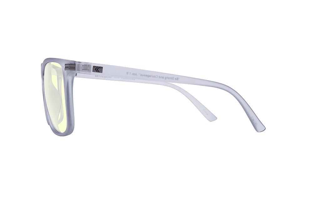 Left View: Kreedom - ZION; 45% Blue Light Filtration, Anti-Fog Coating, Anti-Reflective Mirror, Comfort-LITE Frame, Lifetime Warranty - Matte Crystal Grey