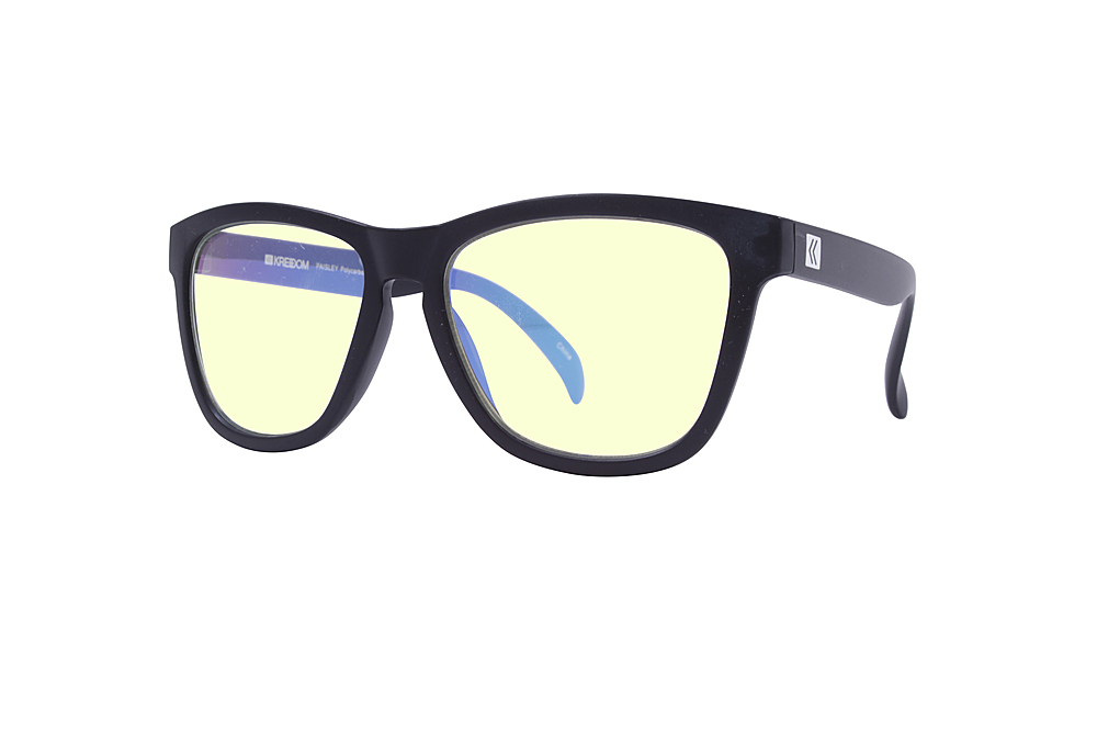 Angle View: Kreedom - PAISLEY; 45% Blue Light Filtration, Anti-Fog Coating, Anti-Reflective Mirror, Comfort-LITE Frame, Lifetime Warranty - Matte Black