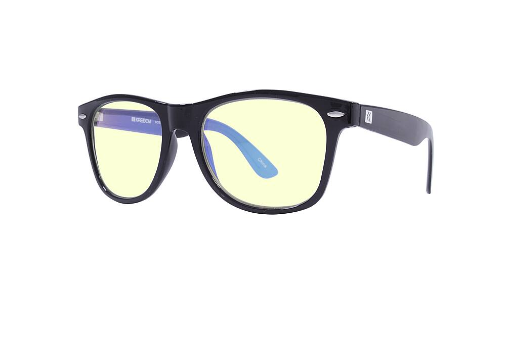 Angle. Kreedom - NOSTALGIC; 45% Blue Light Filtration, Anti-Fog Coating, Anti-Reflective Mirror, Comfort-LITE Frame, Lifetime Warranty - Gloss Black.