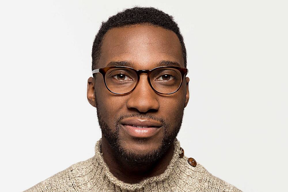 Alt View 15. Felix Gray - Roebling Blue Light Glasses (with case & cloth) - Sazerac Crystal.