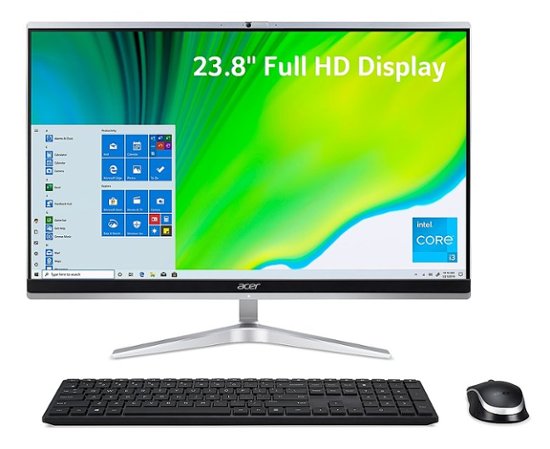 Front Zoom. Acer - Aspire C24 - 23.8” FHD IPS All-In-One Desktop - Intel Core i3-1115G4 - 8GB DDR4 - 512GB SSD.