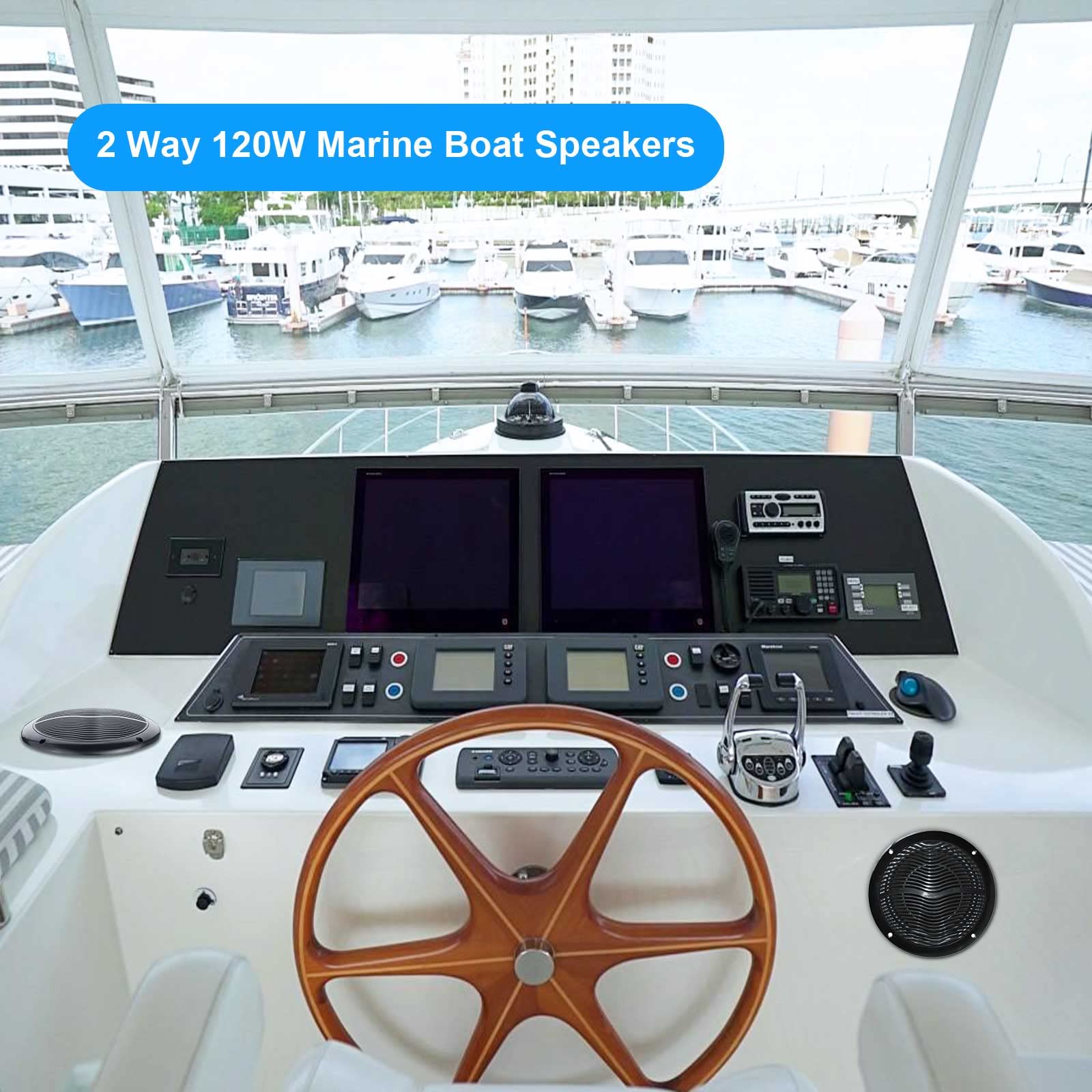 2 Way 120W Marine Boat Speakers