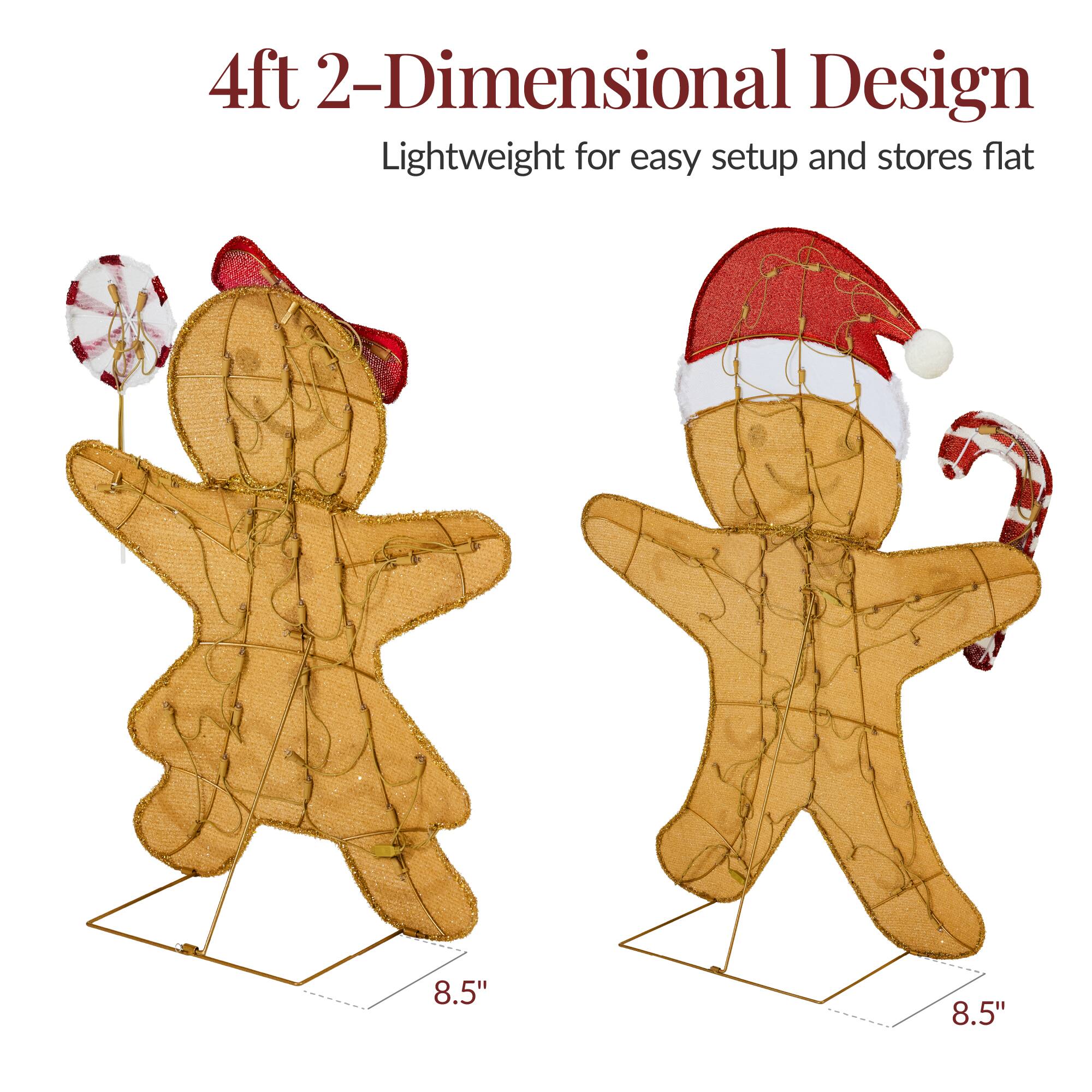 4ft 2-Dimensional Design  
Lightweight for easy setup and stores flat  
8.5" x 8.5"