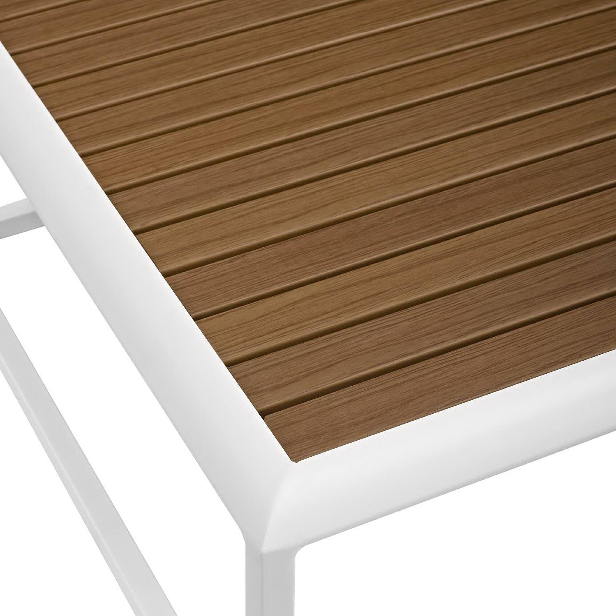 Alt View 1. Modway - Stance Outdoor Patio Aluminum Coffee Table by Modway - White Natural.