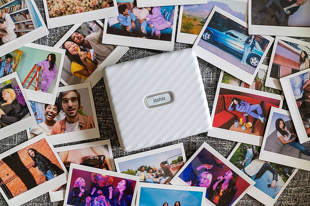 Alt View 16. Fujifilm - Instax Link Wide Wireless Photo Printer - Ash White.