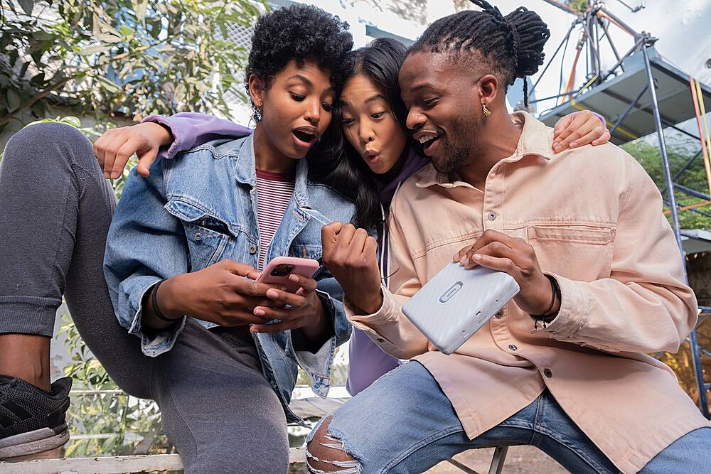 Alt View 19. Fujifilm - Instax Link Wide Wireless Photo Printer - Ash White.