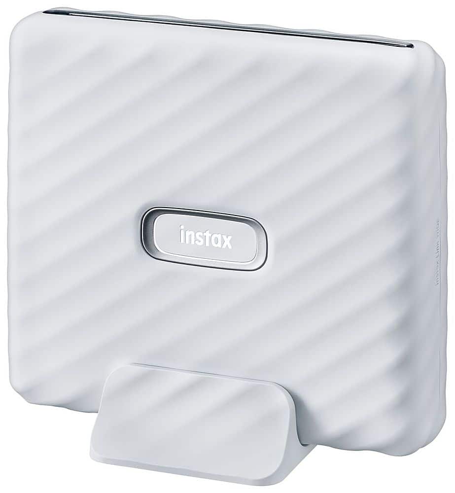 Left. Fujifilm - Instax Link Wide Wireless Photo Printer - Ash White.