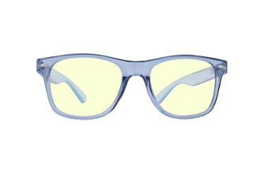 Crusheyes - NOSTALGIC; 45% Blue Light Filtration, Anti-Fog Coating, Anti-Reflective Mirror, Comfort-LITE Frame, Lifetime Warranty - Gloss Crystal Blue - Front_Zoom