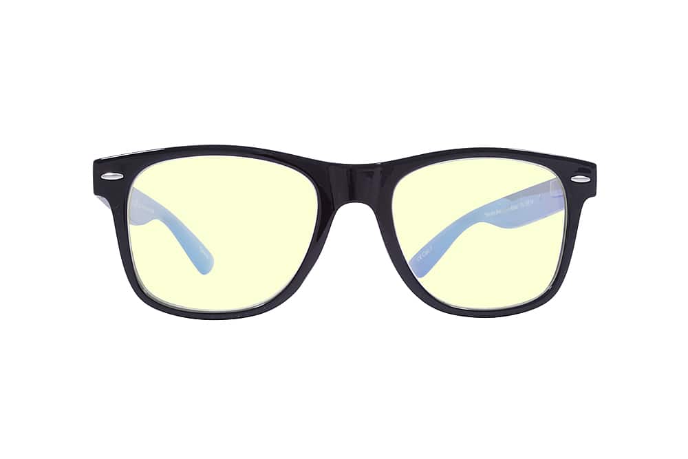 Front. Crusheyes - NOSTALGIC; 45% Blue Light Filtration, Anti-Fog Coating, Anti-Reflective Mirror, Comfort-LITE Frame, Lifetime Warranty - Gloss Black.