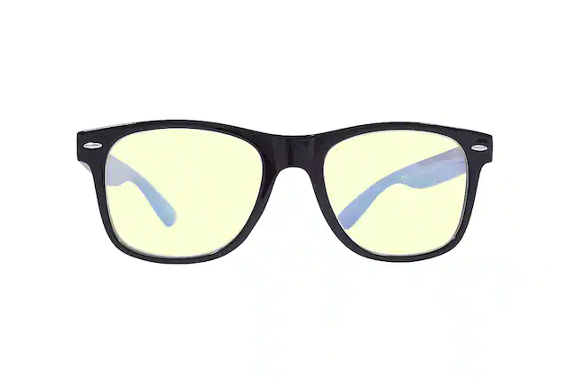 Front. Crusheyes - NOSTALGIC; 45% Blue Light Filtration, Anti-Fog Coating, Anti-Reflective Mirror, Comfort-LITE Frame, Lifetime Warranty - Gloss Black.