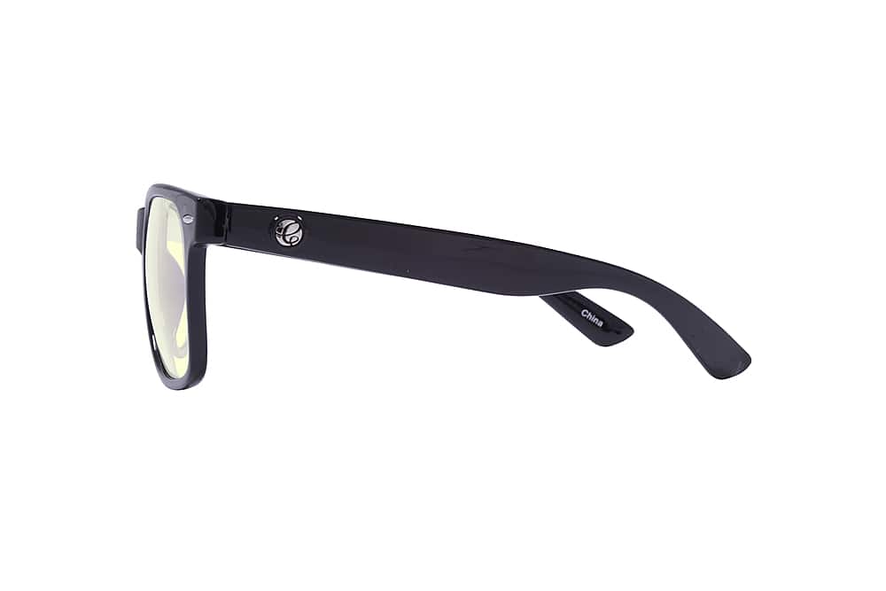 Left. Crusheyes - NOSTALGIC; 45% Blue Light Filtration, Anti-Fog Coating, Anti-Reflective Mirror, Comfort-LITE Frame, Lifetime Warranty - Gloss Black.