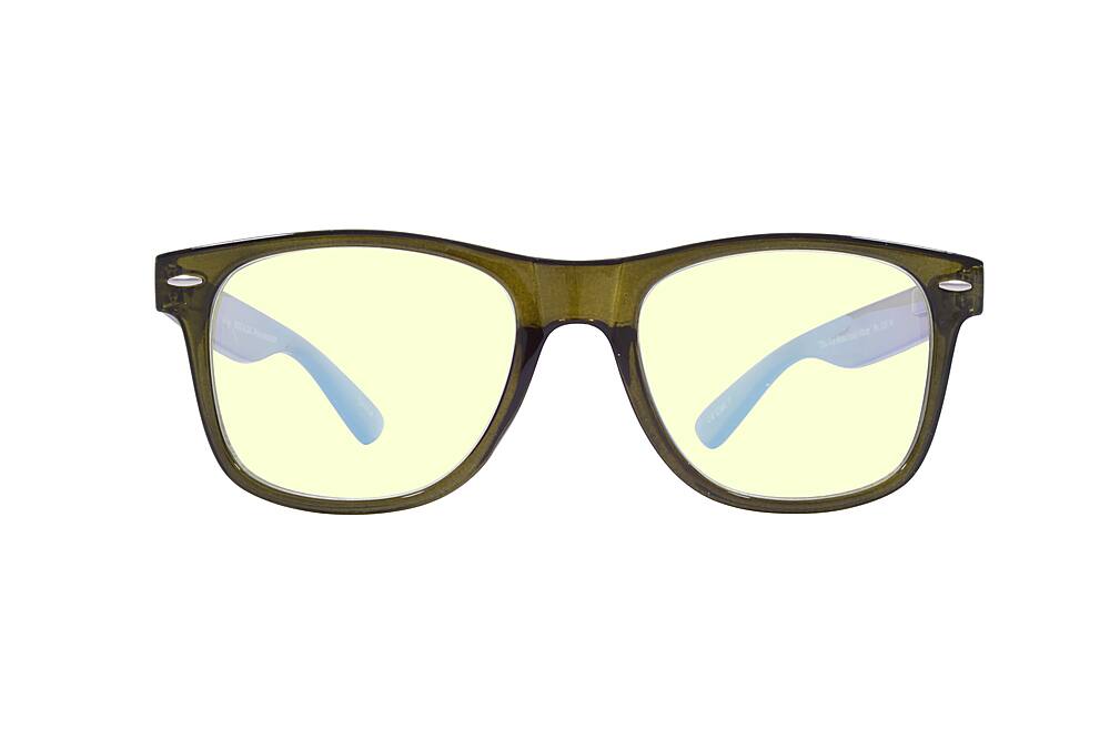 Front. Crusheyes - NOSTALGIC; 45% Blue Light Filtration, Anti-Fog Coating, Anti-Reflective Mirror, Comfort-LITE Frame, Lifetime Warranty - Gloss Crystal Khaki.