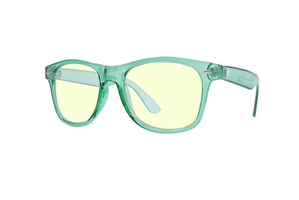 Angle View: Crusheyes - NOSTALGIC; 45% Blue Light Filtration, Anti-Fog Coating, Anti-Reflective Mirror, Comfort-LITE Frame, Lifetime Warranty - Gloss Crystal Green