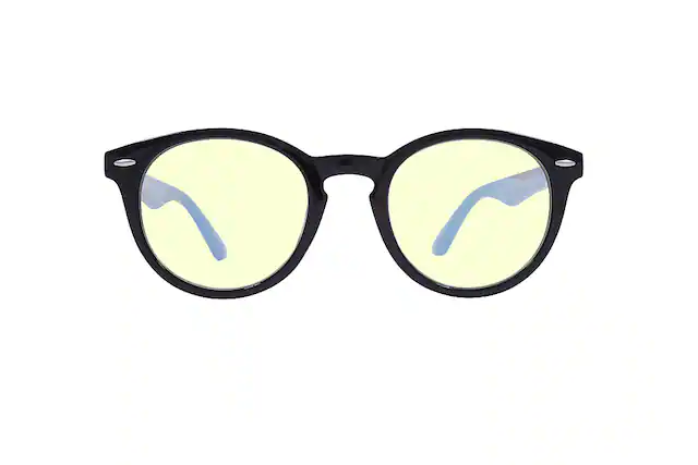 Front. Crusheyes - MCKEVIN; 45% Blue Light Filtration, Anti-Fog Coating, Anti-Reflective Mirror, Comfort-LITE Frame, Lifetime Warranty - Gloss Black.