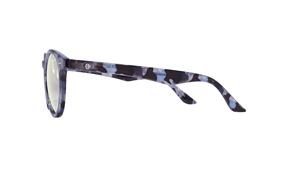 Left View: Crusheyes - MCKEVIN; 45% Blue Light Filtration, Anti-Fog Coating, Anti-Reflective Mirror, Comfort-LITE Frame, Lifetime Warranty - Gloss Purple Demi